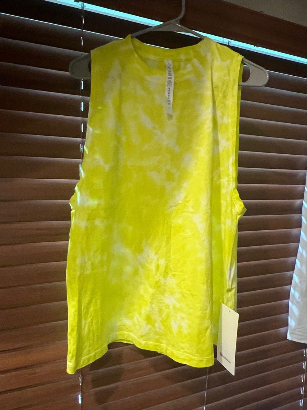 lululemon athletica Neon Yellow Tie-Dye Muscle Tank